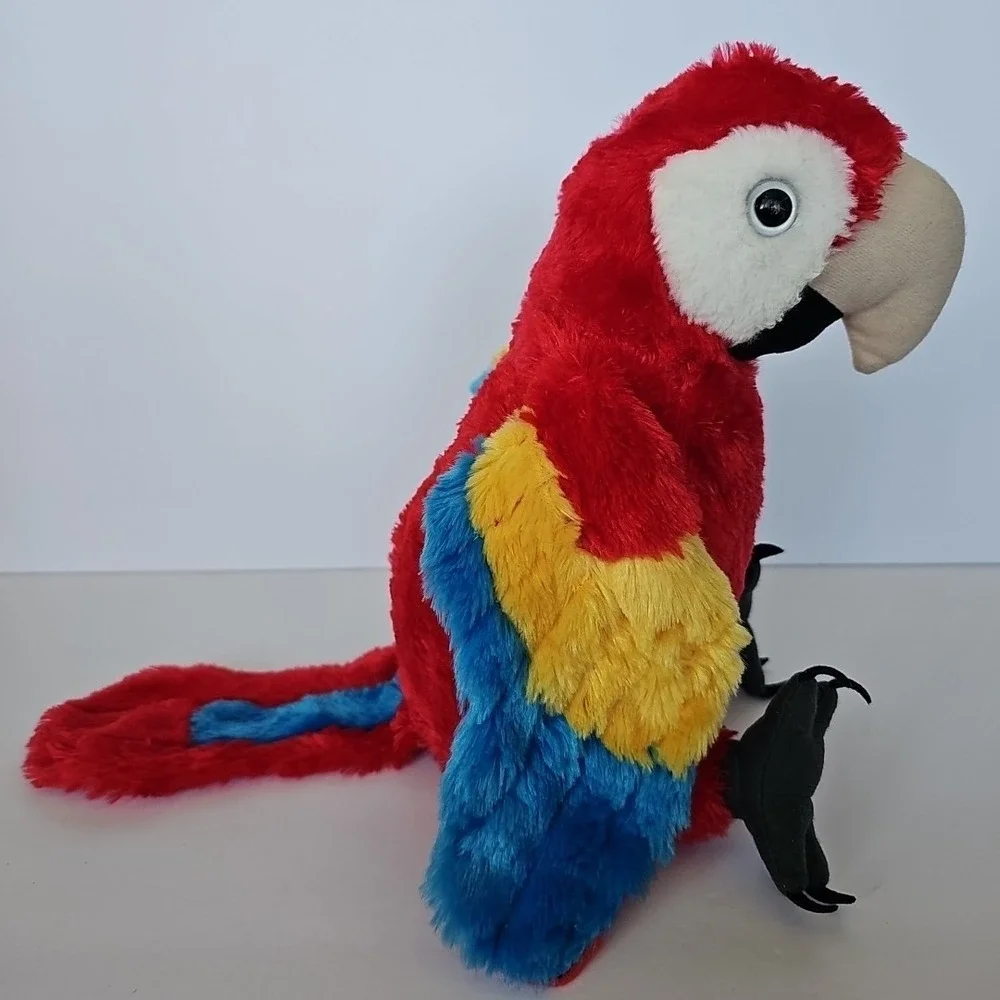 Wild Republic Scarlet Macaw Red Parrot Stuffed Animal Plush Toy Bird 11